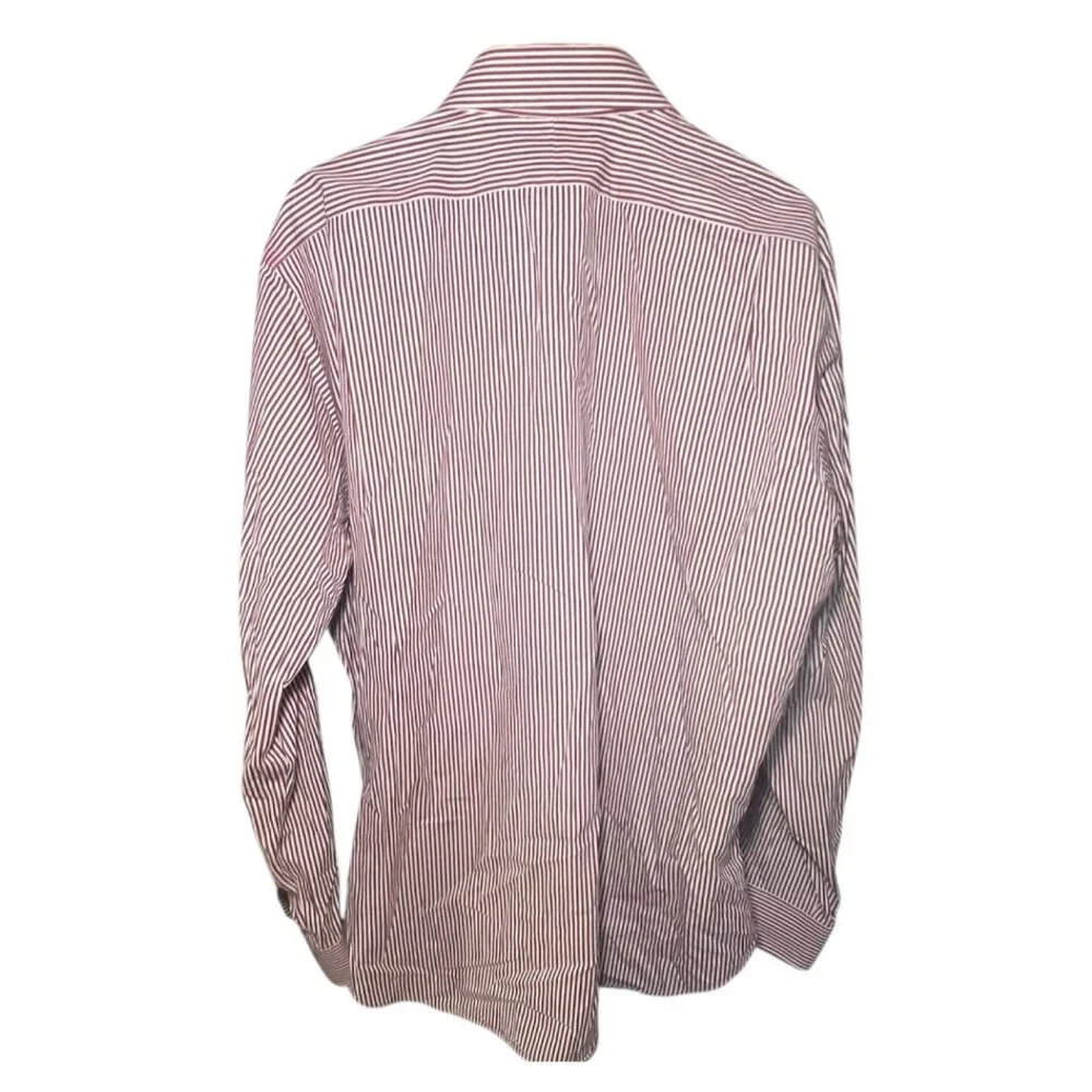 Polo Ralph Lauren Mens Regent Classic Fit Red‎ & White Striped Button-Up
